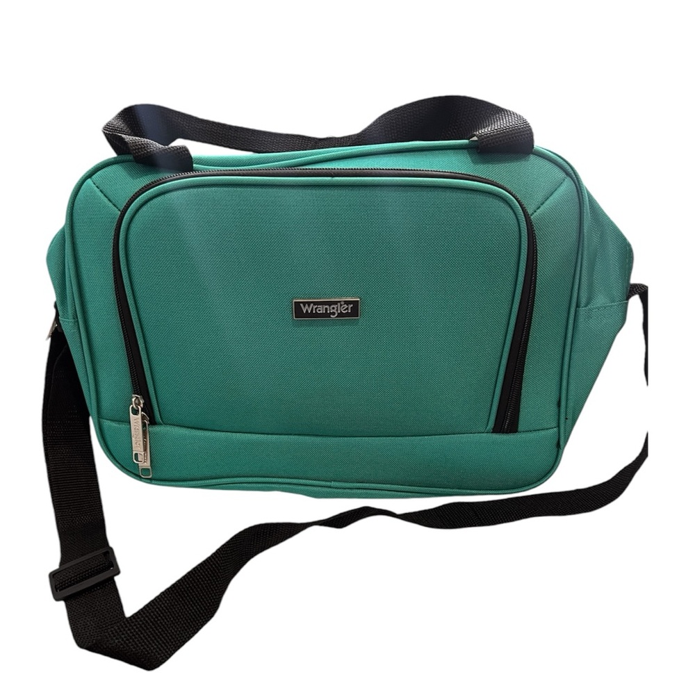 WRANGLER teal double top handle travel tote